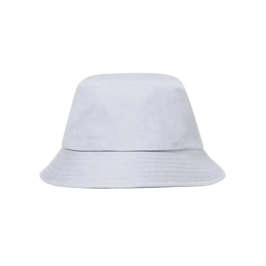 Gorro bucket de algodón liso en blanco