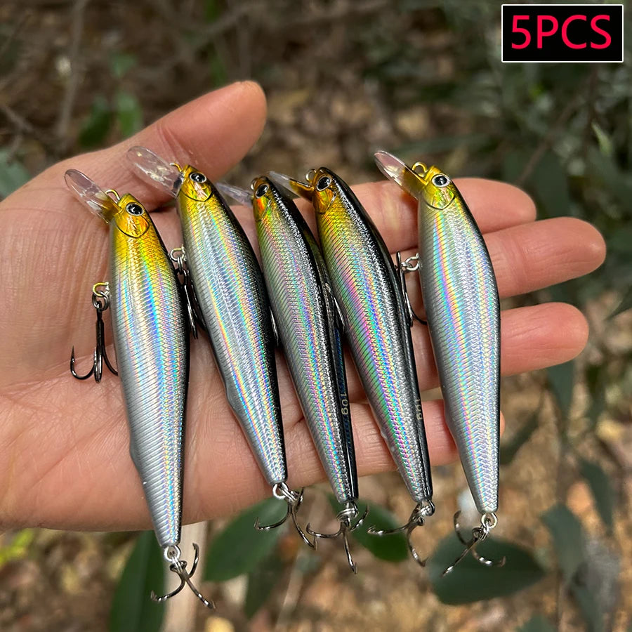 Minnows de lanzamiento largo 8,5 cm 10 g, pack de 5 – foto 2