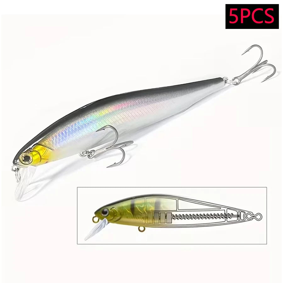 Minnows de lanzamiento largo 8,5 cm 10 g, pack de 5 – foto 5