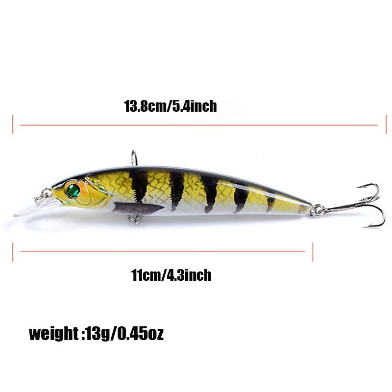Minnows hundidos 11 cm 13 g, pack de 3 con caja – foto 4