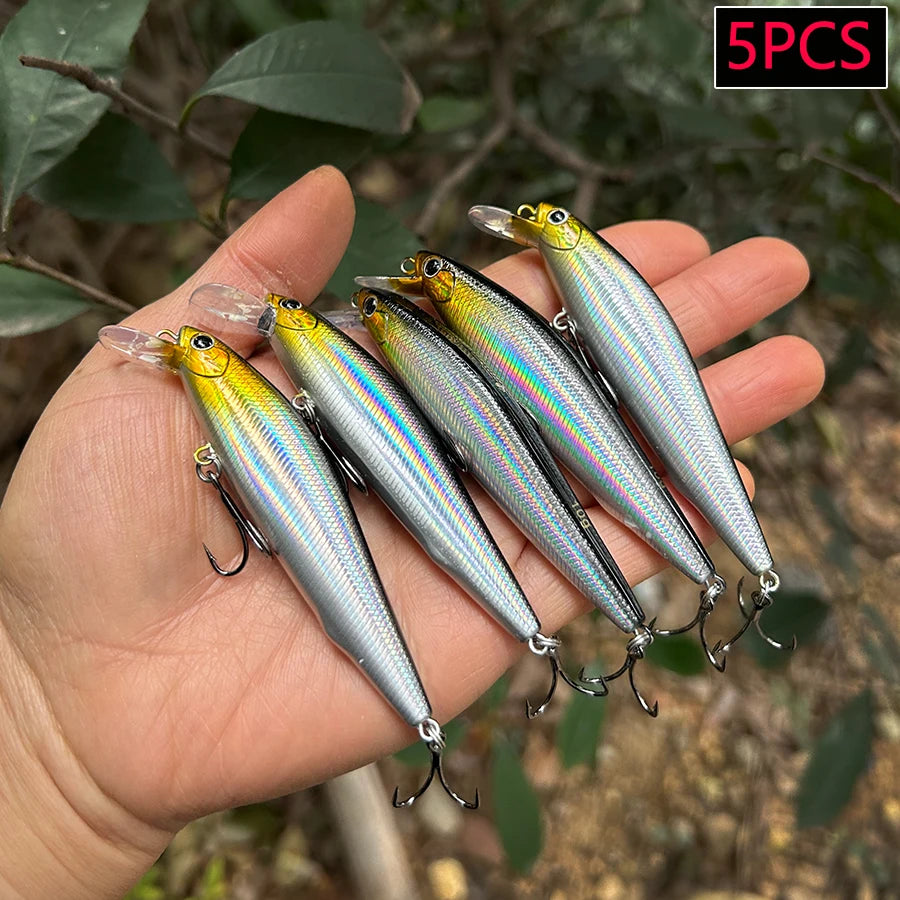 Minnows de lanzamiento largo 8,5 cm 10 g, pack de 5 – foto 3