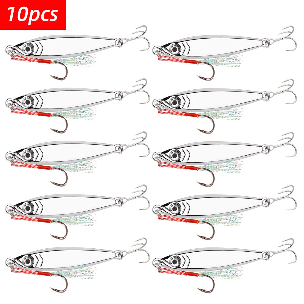 Jigs metálicos de aleación de zinc 10 g, pack de 10 – foto 1
