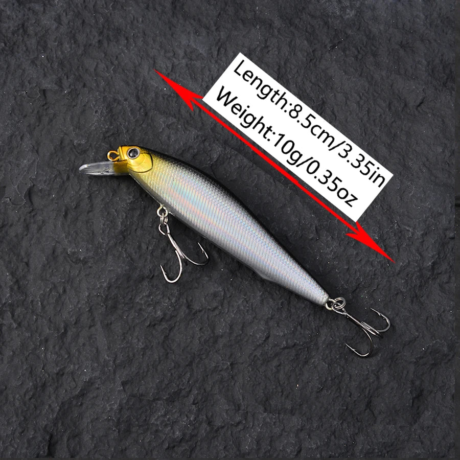 Minnows de lanzamiento largo 8,5 cm 10 g, pack de 5 – foto 4