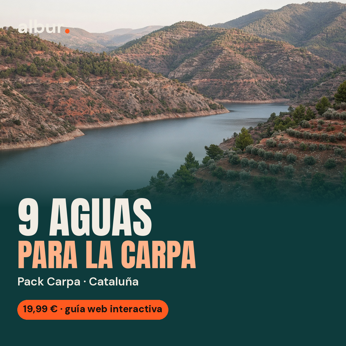 Portada del Pack Carpa · Cataluña, guía interactiva de pesca de albur
